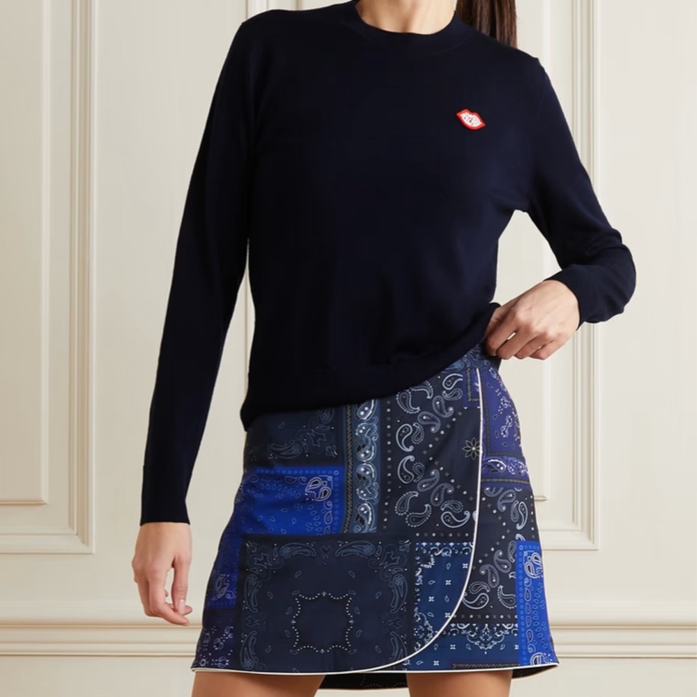 G/FORE Mother Golfer Merino wool sweater in Twilight